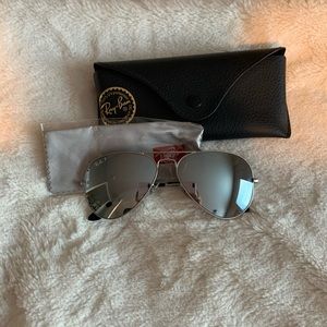 Polarized Silver/Silver Aviator Raybans